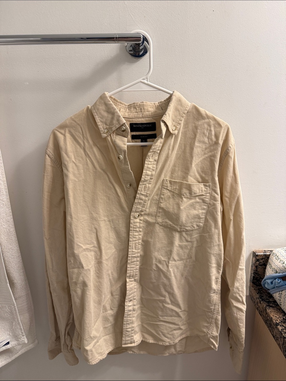 Banana Republic Cream Button-Front Shirt